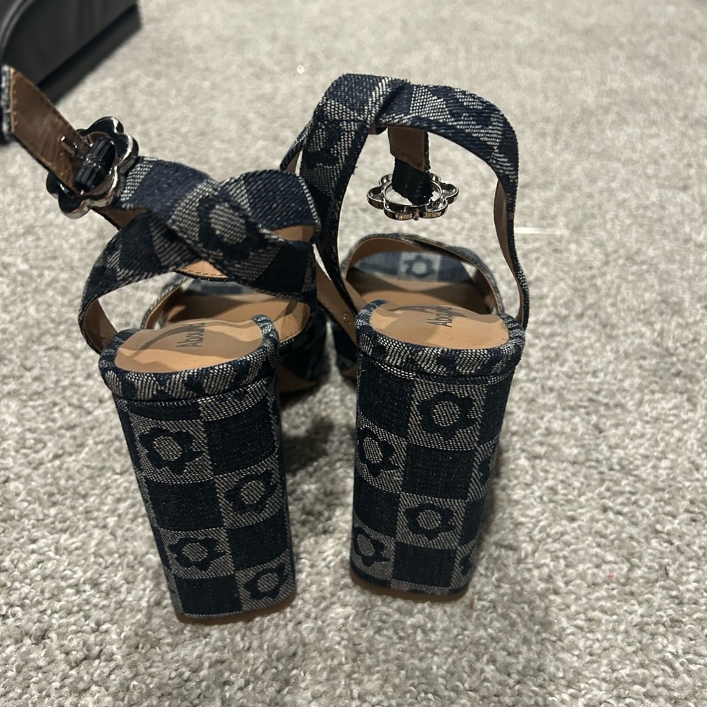 Abound Denim Patterned Platform Heels - image 5